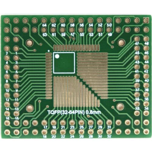 Qfp32 LQFP64 TQFP100 FQFP80 DIP Adapter 0.5 0.8mm PCB SMD to DIP Converter