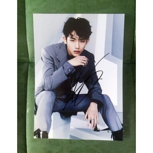 Hand signed WayV WINWIN autographed group photo Chinese Pop 072019