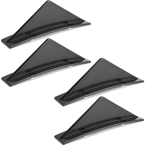 4pcs ABS Plastic Car Auto SUV Back Rear Bumper Diffuser Shark Fin Kit Spoiler Lip Wing Splitter DIY Moulding 15x9x3cm