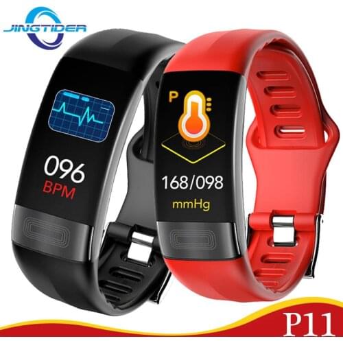 P11 Smart Bracelet ECG HRV Heart Rate Blood Pressure Monitor 0.96" IP67 Waterproof Lorentz Diagram Fitness Tracker Smart Band