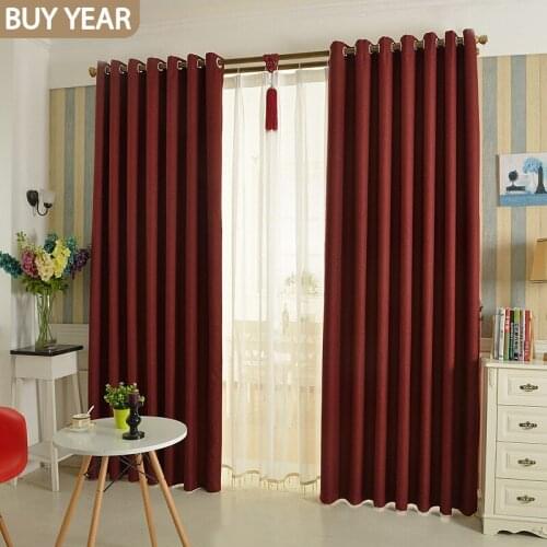 Modern Curtains for Living Dining Room Bedroom Solid Color Cotton and Linen Curtains Window Curtain Tulle