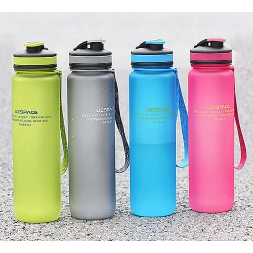 650ml 1000ml Uzspace Sport Water Bottle Portable Camp Hiking Plastic Kettle