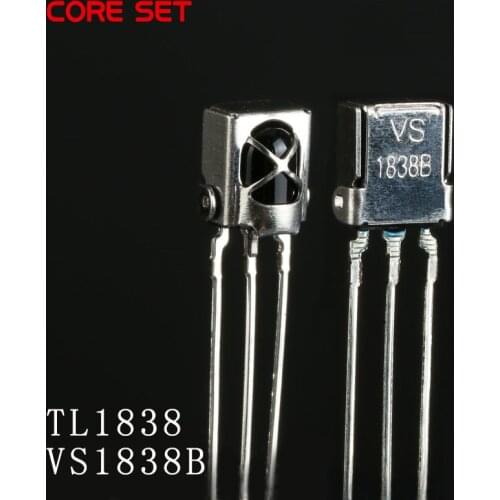 20pcs VS / HX1838 / PC638 universal integrated infrared receiver with shield