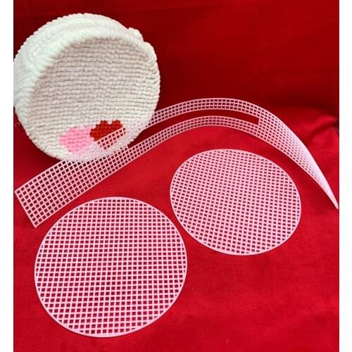 Weaving Plastic Mesh Sheet Knitting Lining accessories wool Yarn Chenille Velvet DIY Hok Bag Trim Tools Easy Knit Helper