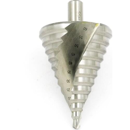 High Speed Steel Step Drill Bit Multifunction Spiral Groove Step Drill Hole Opener Drill Drill Bit Extender Woodworking Tools