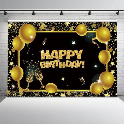 Gold gliiter backdrop for photography happy birthday theme party champagne parties supplies background for photocall studio viny