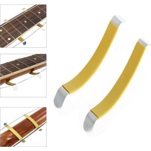 2Pcs Guitar String Spreaders Luthier Care Tool Kit for Cleaning Fretboard Portable Protection Bass Metal Rubber Guitar String