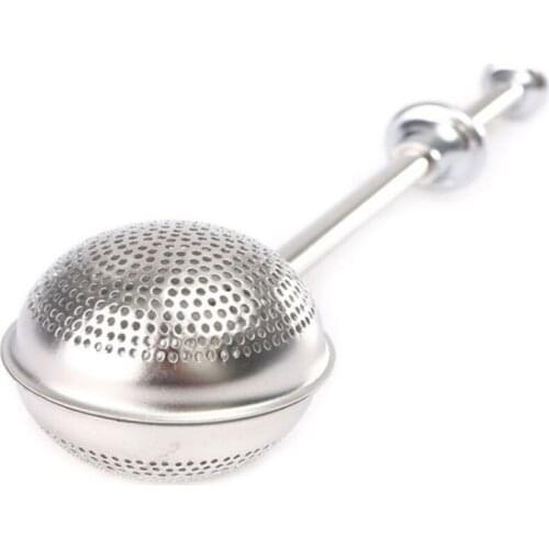 200PCS New Push Creative Stainless Steel Tea Leaf Loose Teaspoon Mesh Herb Strainer Spice Filter Infuser Ball