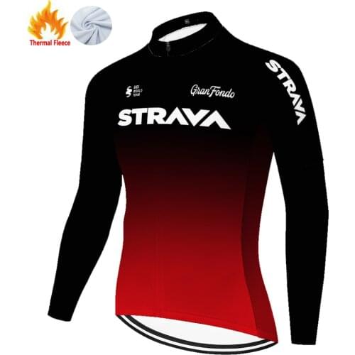 2021 STRAVA cycling jersey men ​Winter Thermal Fleece long sleeve bike jersey ​roupa ciclismo masculino