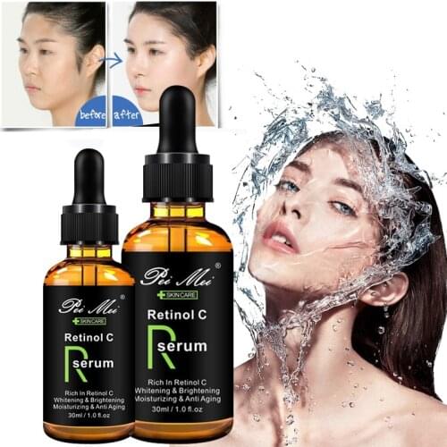 30ml Retinol C Essence Facial Brightening Skin Moisturizing Lifting Fades Wrinkles Shrink Pores Oil Control Original Face Serum