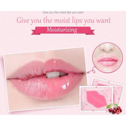 1/5/10Pcs Beauty Super Lip Plumper Pink Crystal Cherry Lip Mask Patches Moisture Essence Wrinkle Ance Cosmetics Skin Care