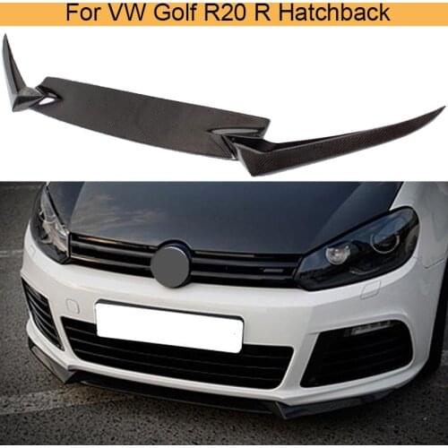 Car Front Bumper Lip Spoiler Splitters For Volkswagen VW Golf R20 R Hatchback 2 Door 2010-2013 Front Bumper Lip Carbon Fiber