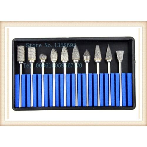 Free shipping!10pcs/set,carbide rotary files ,Engraving Bit,Carbide Burrs, Drill Die Grinder, Carving router bit