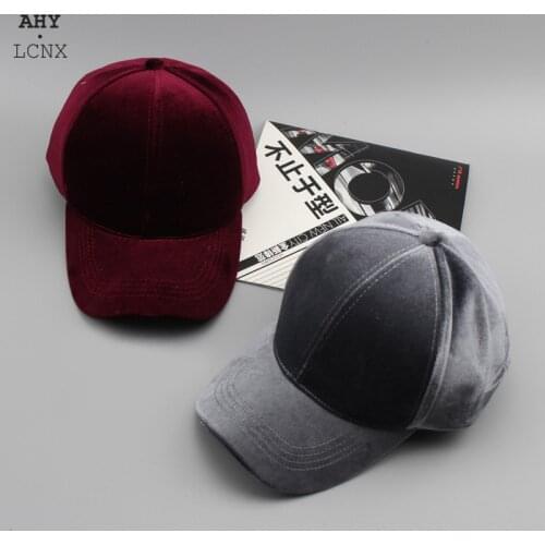 Korean Women Baseball Cap Gold Velvet Light Board Solid Color Hat Outdoor Couple Caps Male Autumn And Winter Tide Sun Visor Hats