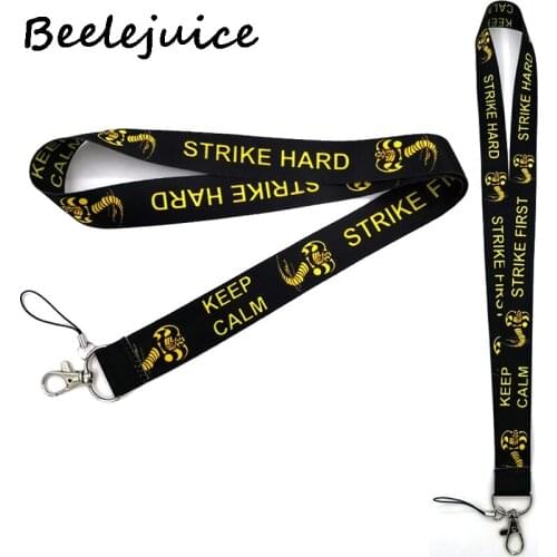 Cobra kai snake letters movie 90s vintage Neck Strap Lanyards ID badge card holder keychain Mobile Phone Strap Gifts decorations