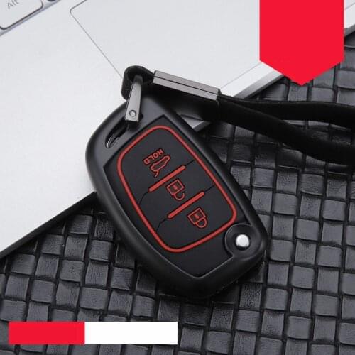 Car Key Case Zinc Alloy Silica Gel For Hyundai I20 I30 I40 L109 HB20 Fe Creta Mistra Accent Solaris 2017 i30 IX25 IX35 IX45 New