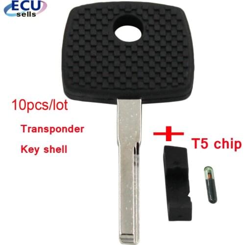 10pcs x Transponder Car Key Shell Case For Mercedes Benz Vito Actros Sprinter V Class Cover With T5 chip HU64 Blade