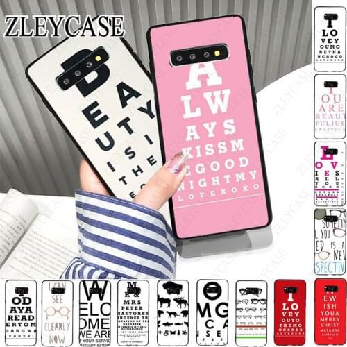 Eye chart Test Phone Accessories Case For samsung galaxy s10plus s10e s10lite s9 s8plus s20plus s7 s6edge s20ultra Mobile Cases