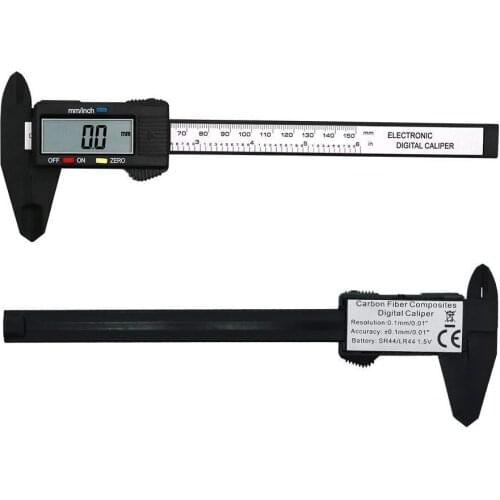 Hot 150mm 6 Inch LCD Digital Caliper & card ruler Electronic Carbon Fiber Vernier Caliper Rule Gauge Micrometer Measuring Tool