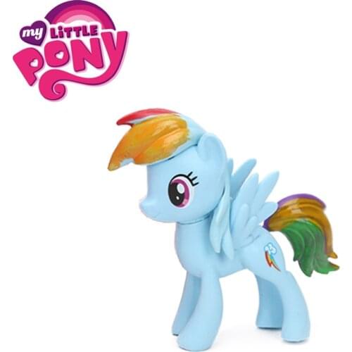 1pcs 10cm Random My Little Pony Toys Figures Friendship is Magic Rainbow Dash Twilight Sparkle Pinkie Pie Rarity PVC Model Dolls
