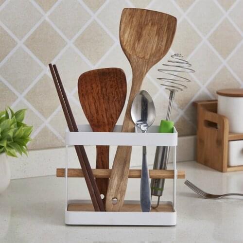 Funtional Multifunctional Kitchen Knife Fork Spoon Shovel Small Tableware Storage Rack Table-Type Tableware Storage Basket Tool