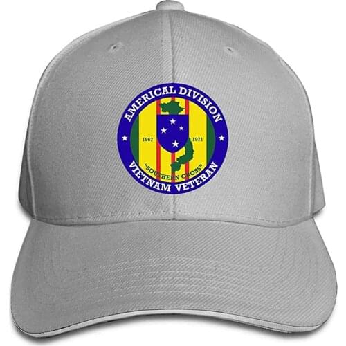 Hat MaleFashion Americal Division Vietnam Veteran Unisex Sandwich Baseball Cap Adjustable Snapback Hat Hunting Casquette