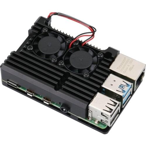 Raspberry Pi 4th Generation Metal Shell Raspberry Pi 4th Generation b+ Aluminum Alloy Box 4b Cooling Shell Accessories