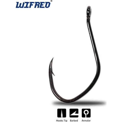 Wifreo 20pcs/lot Barbed Catfish Fishing Hooks High Carbon Steel Catfish Hooks V-SHARP Hook Size 8 6 1/0 2/0 3/0 Seawater Fishing