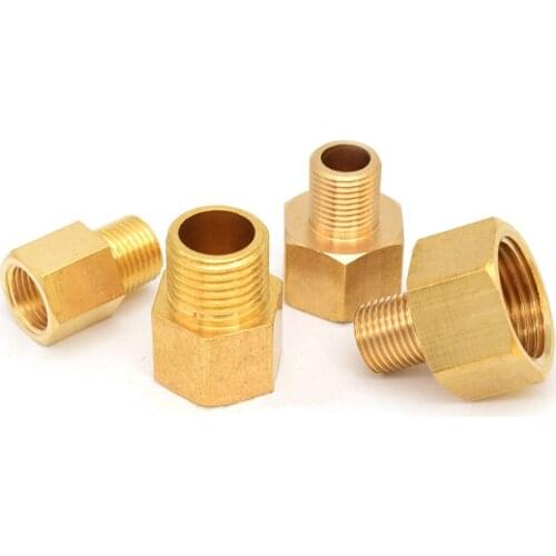 Copper M/F 1/8",1/4",3/8",1/2" 3/4" BSP Male to Female Threaded Brass Coupler Adapter Brass Pipe Fitting