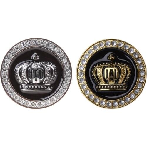 Metal Badge Stickers Auto Car 3D Diamond Crown Decals Personalized Decoration