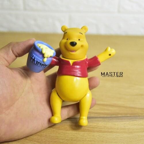 Disney Genuine Plus Mini Doll Ornaments Winnie The Pooh Action Figure Joints Can Move Lovely Model Kids Toy For Girl Boy Gift
