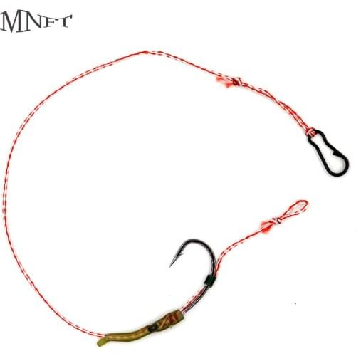 MNFT 3Set Fishing Hair Rigs Carp Fishing Hook Link Ready Made Baits Fishing Accessories Tackles Curved Hook 2# 4# 6# 8