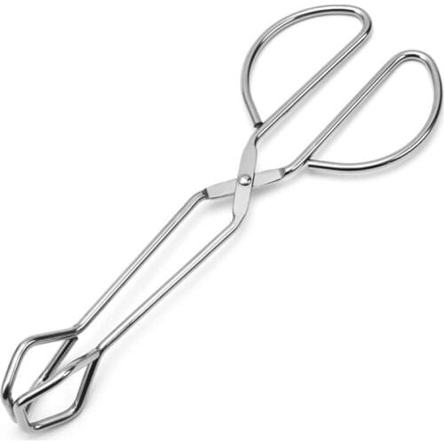 Multi-functional Stainless Steel Food Clip Tongs BBQ Long Anti-scalding Charcoal Clips Cooking Scissors Kitchen Supplies