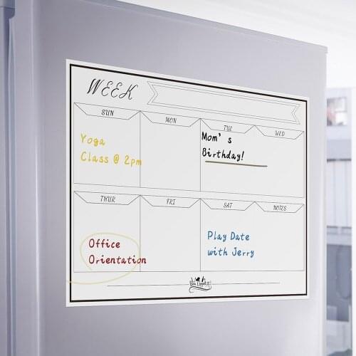 Reusable magnetic childrens graffiti office teaching whiteboard stickers Flexible message board note stickers