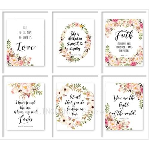 5D DIY Full Drill Diamond Painting Verse Christian Diamond Mosaic Inspirational Quote Embroidery Cross Stitch Set Art Home Decor