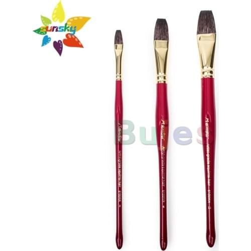 Original Mairtini 6100RR Flat head watercolor brush set Mop brush Kazan Squirrel hair watercolor brush Good water absorption