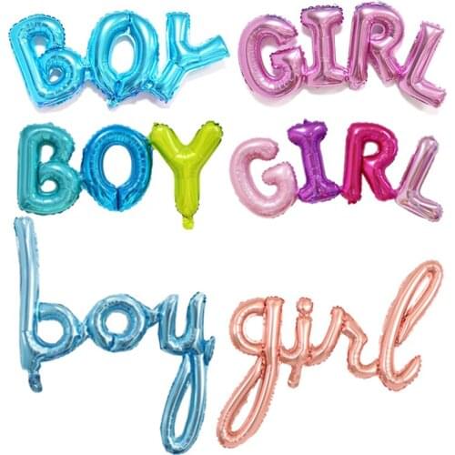 Gender Reveal Balloon Boy or Girl Letters Set Baby Shower Ballon Kit