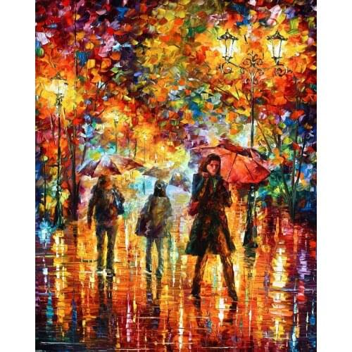 A7912 11CT/14CT/18CT/25CT/28CT oil street patterns Counted Cross Stitch DIY Cross Stitch Kits Embroidery Needlework Sets