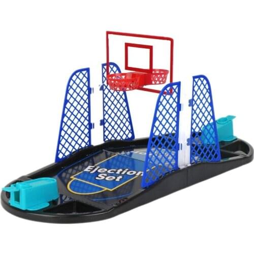 New-2 in 1 Finger Ejection Desktop Basketball Machine Board Game Toys Plastic Basket Nets Cups Sporting Goods Toys