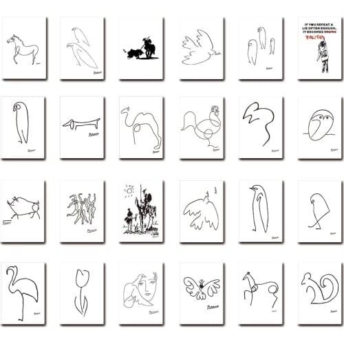 New Modern Minimalist Picasso Abstract Animal Art Oil Painting Background Wall Canvas Decoration Painting Hand Painted