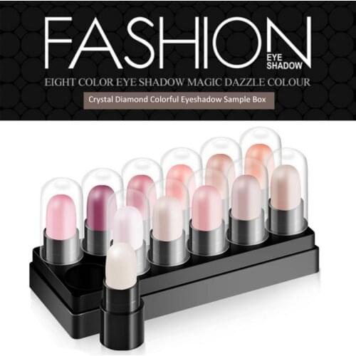 12 Colour Eyeshadow Pencil Portable Waterproof Eye Shadow Stick Stereo Gradient Velvet Shimmer Eye Makeup Palette TSLM1