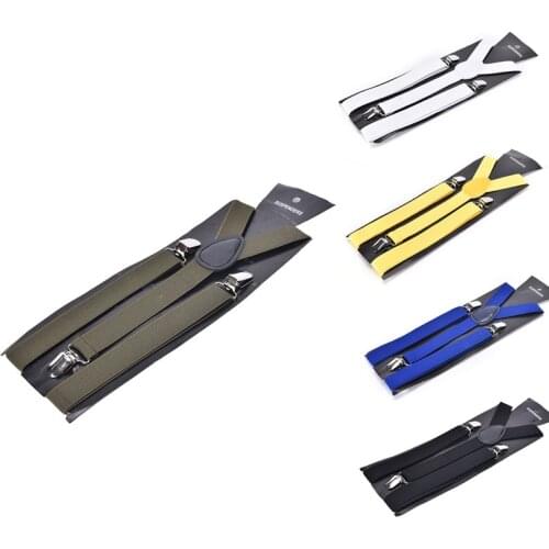Good Quality Unisex Adult Mens Suits Suspenders 3 Clip Buckle Suspenders for Women Belt Strap Adjustable Shirts Braces