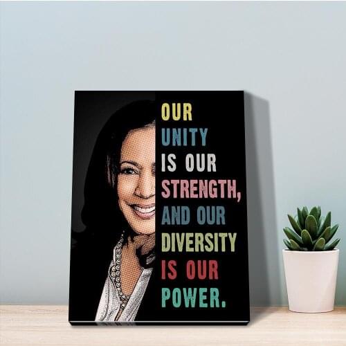 Canvas Poster Kamala Harris Madam Vice President Inspirational Quotes Wall Art Print Painting Wall Pictures Bedroom Decor Framed