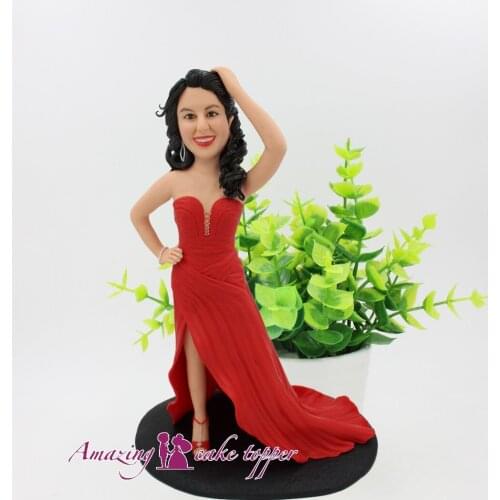 2019 AMAZING CAKE TOPPER 23cm Temperament beauty, Toys Custom Polymer Clay Figure From Pictures Christmas gife