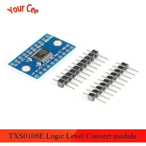 Great IT 3.3V 5V TXS0108E 8 Channel Logic Level Converter Convert module TTL Bi-directional Mutual Convert TXS0108 TXS0108EPWR