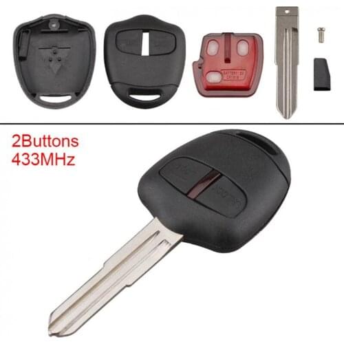433MHz 2 Buttons Keyless Remote Key Fob with ID46 Chip Fit for MITSUBISHI Triton Pajero Outlander ASX Lancer MIT8 Lama 2008-2012