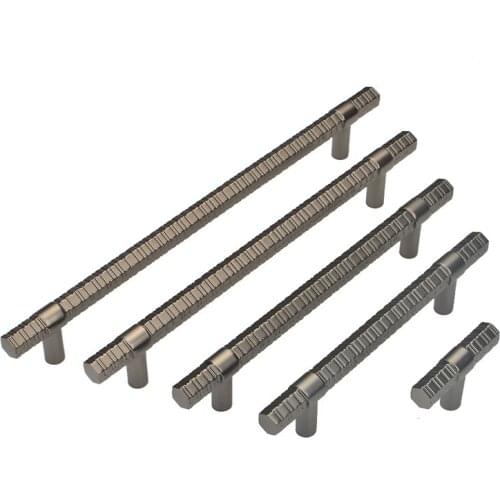 Simple Drawer Cabinet Handle Kitchen Cabinet Knobs Black Simple Drawer Pulls T Bar Waredrobe Door Handle Furniture Hardware