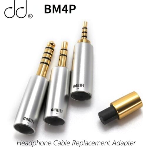 DD BM4P Headphone Cable Replacement Adapter 6063 Aluminum Alloy High Purity 24K Gold -plated Copper