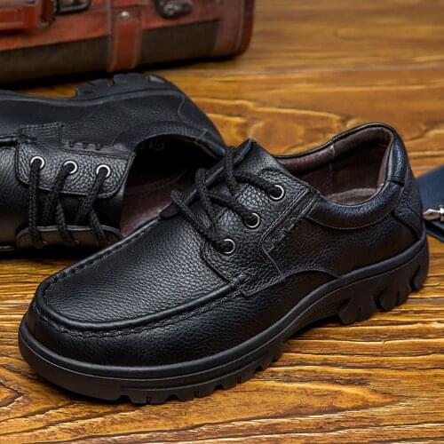 Luxury Genuine Leather Shoes Men High Quality Casual Mens Shoes Platform Business Oxfords Brand Man Sneakers Plus Size 37-50