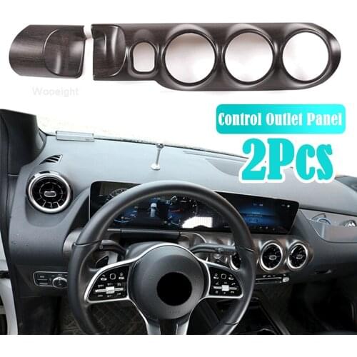 Wooeight 2Pcs/Set Oak Grain Styling Central Control Air Conditioning Vent Outlet Panel Trim Fit For Mercedes-Benz B Class 2020